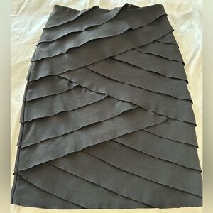 White House Black Market Black Tiered Pencil Skirt